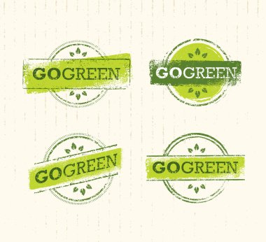 Git yeşil Eco damga kavramı 