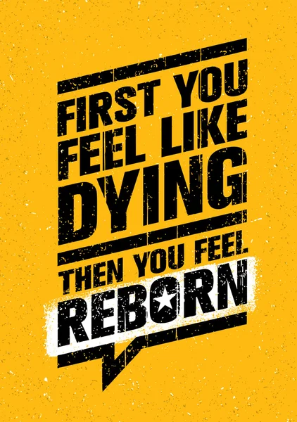 First You Feel like Dying . — стоковый вектор