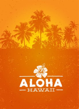 Aloha Hawaii Yaratıcı Tasarım Elementi