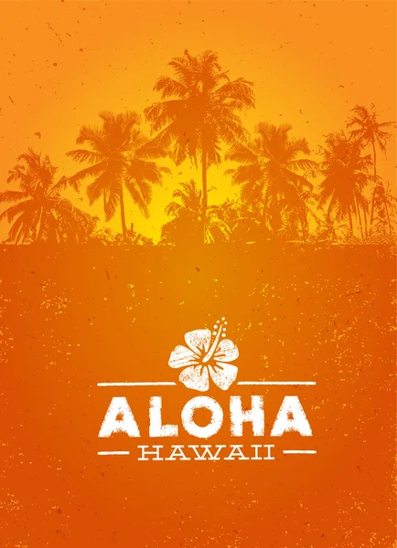 Aloha Hawaii Elemento de Design Criativo — Vetor de Stock