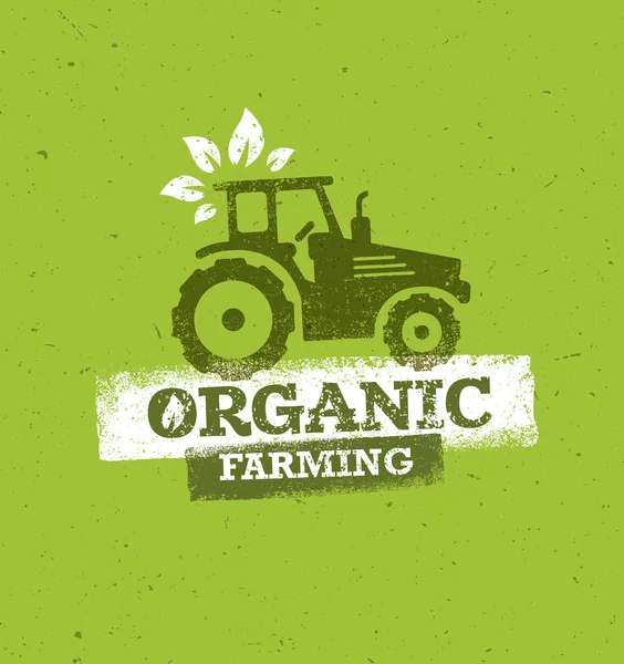 Agricultura orgânica Eco trator — Vetor de Stock