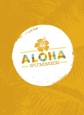 Aloha Hawaii Yaratıcı Tasarım Elementi