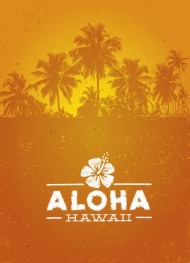 Aloha Hawaii Yaratıcı Tasarım Elementi