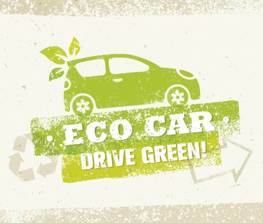 Eko araba sürücü yeşil kavramı