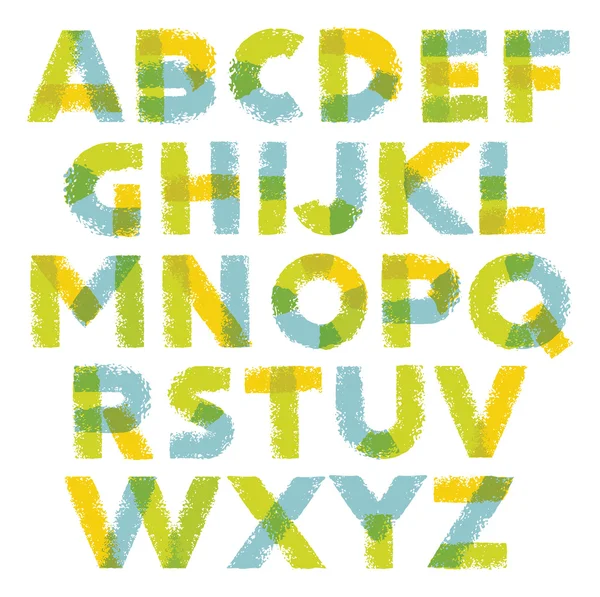Heldere Eco vriendelijke alfabet — Stockvector