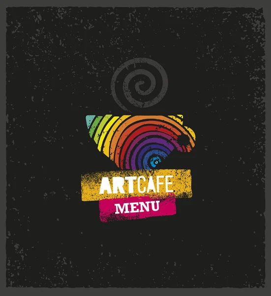 Art Cafe Copo colorido — Vetor de Stock