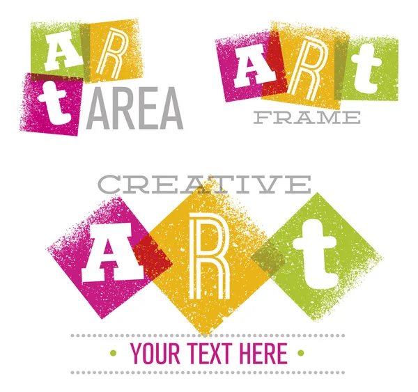 Elementi creativi di design Art Frame — Vettoriale Stock