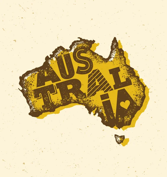 Australia Continente Forma — Vector de stock