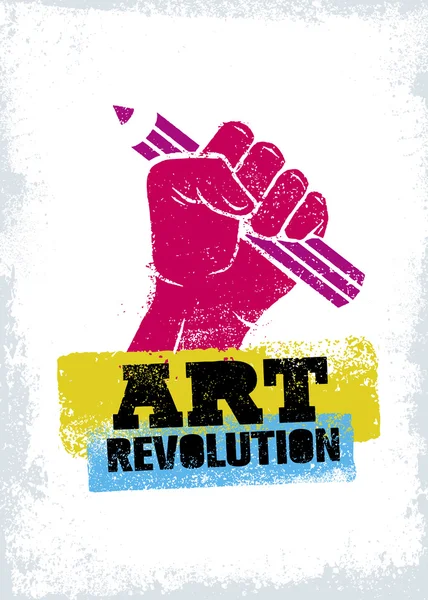 Cartel creativo de Art Revolution — Archivo Imágenes Vectoriales