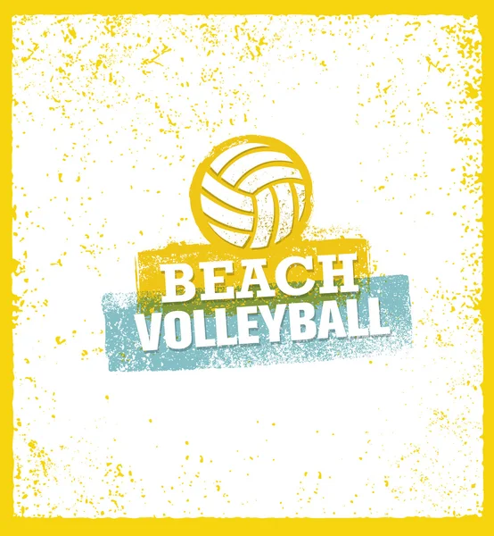 Beach Volleyball Bright Design Element — Stock Vector