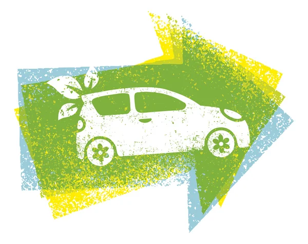 Концепция экологического автомобиля — стоковый вектор