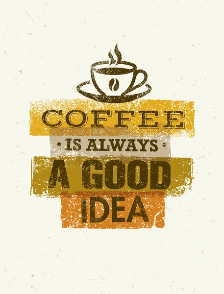 El café siempre es una buena idea. — Vector de stock