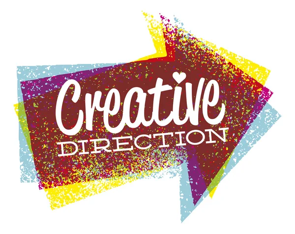 Dirección creativa flecha brillante excepcional — Vector de stock