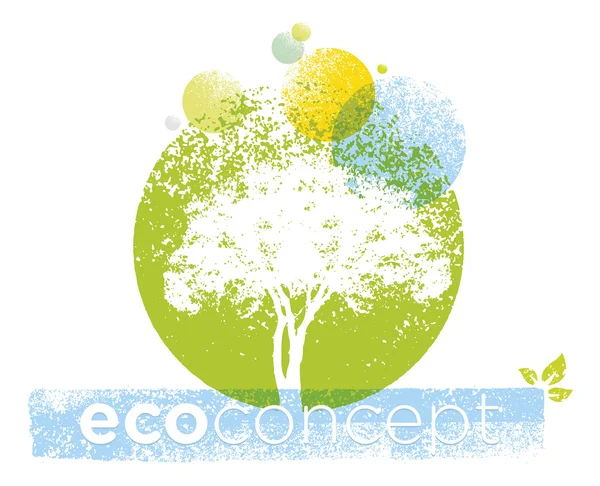 Arbre vert Eco Concept — Image vectorielle