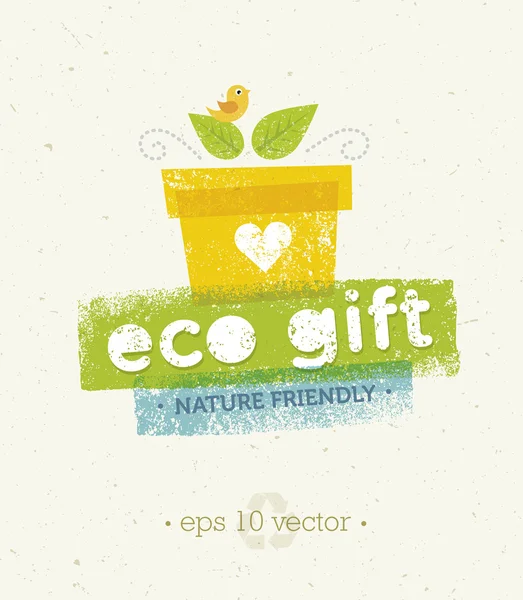 Φύση δώρο Eco φιλικό έννοια — Διανυσματικό Αρχείο