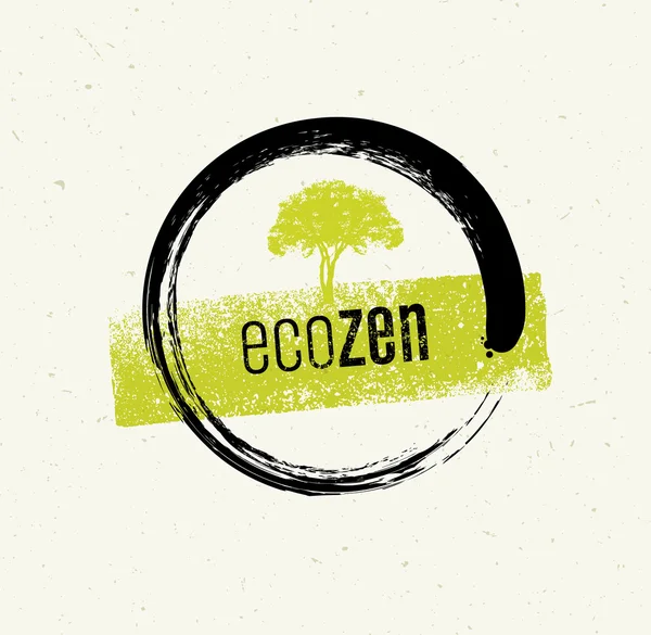 Eco Zen árbol — Vector de stock