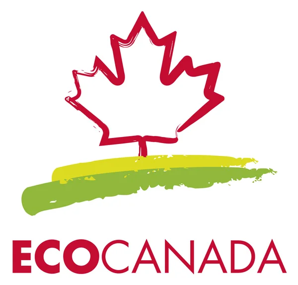 Eco Καναδά δημιουργικό στοιχείο σχεδίου — Διανυσματικό Αρχείο