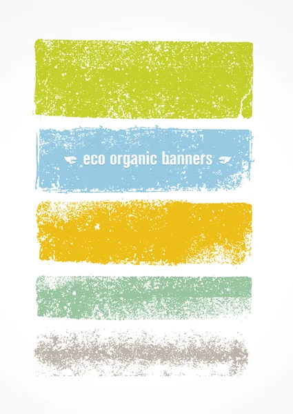 Eco Grunge fondos de bandera orgánica — Vector de stock