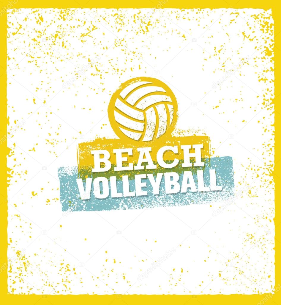 Beach Volleyball Bright Design Element