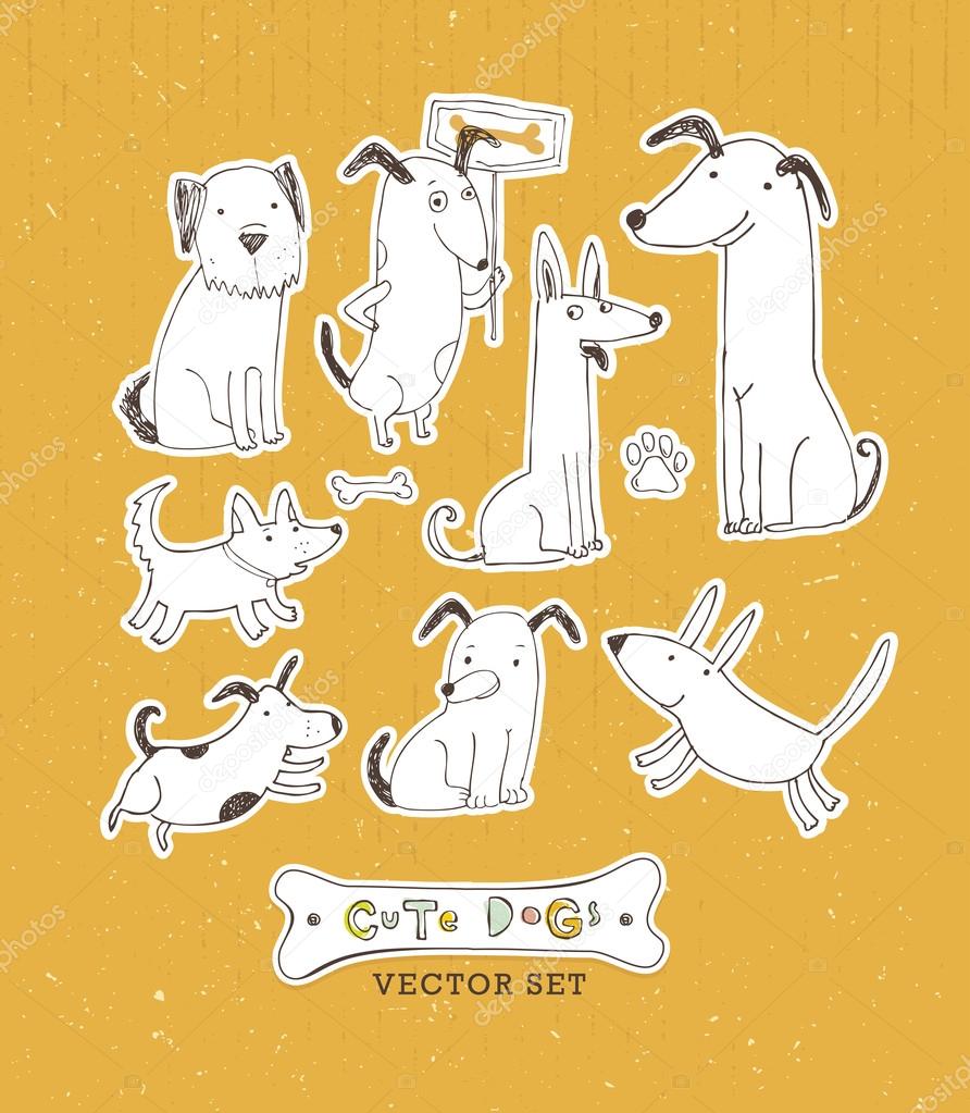 Cute Dogs Handmade Sketch set