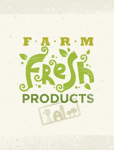 Organic Farm Concept — Stock Vector