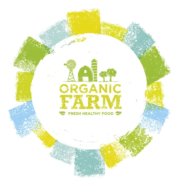 Conceito de fazenda orgânica Eco —  Vetores de Stock