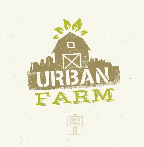 Miast Farm Eco Concept — Wektor stockowy