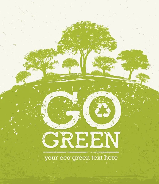 Jdi zelená Eco koncept — Stockový vektor