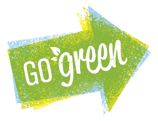 Ir verde Eco conceito — Vetor de Stock