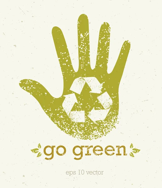 Πηγαίνετε πράσινο έννοια Eco — Διανυσματικό Αρχείο