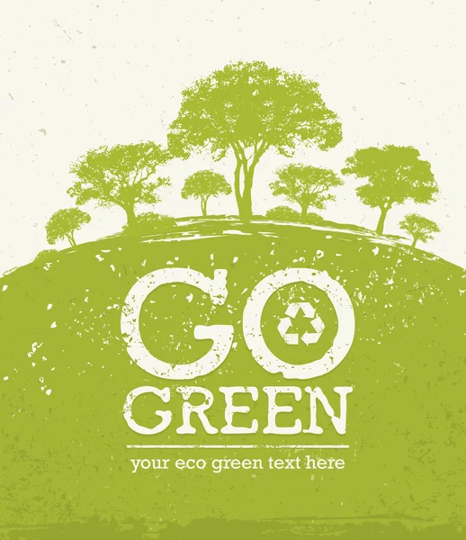 Go Green Eco Concept — Stock Vector