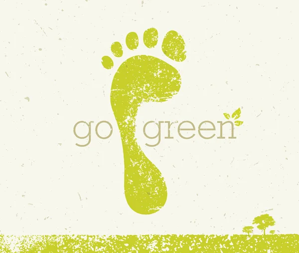 Affiche écologique Go Green — Image vectorielle