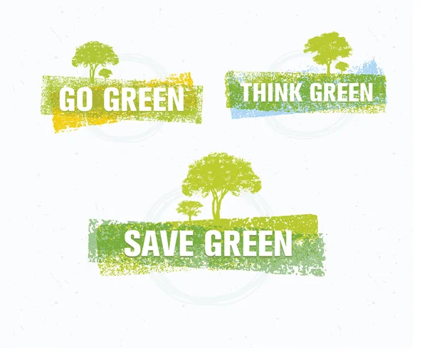 Eco δέντρο έννοια ανακύκλωσης — Διανυσματικό Αρχείο
