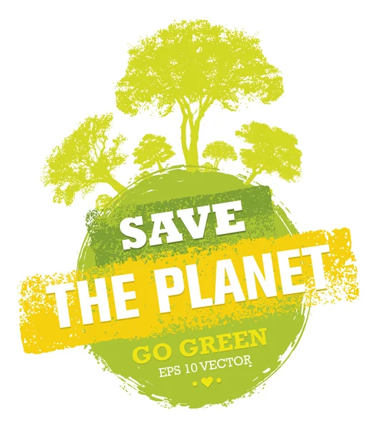 Save The Planet Design Element — стоковый вектор