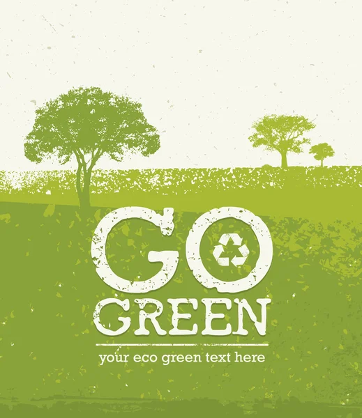 Affiche créative Go Green — Image vectorielle