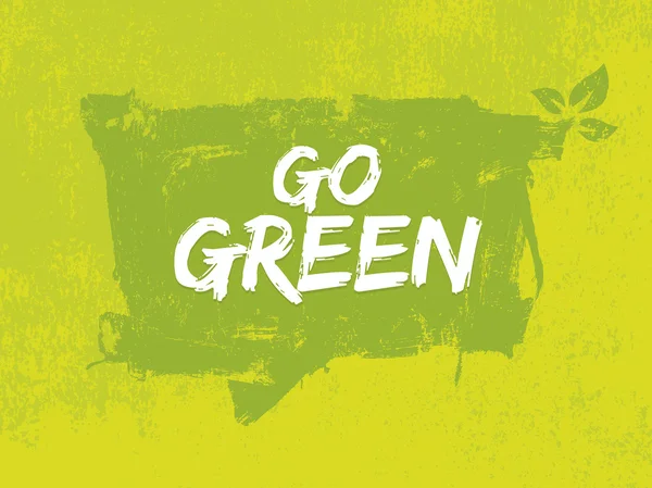 Affiche créative Go Green — Image vectorielle