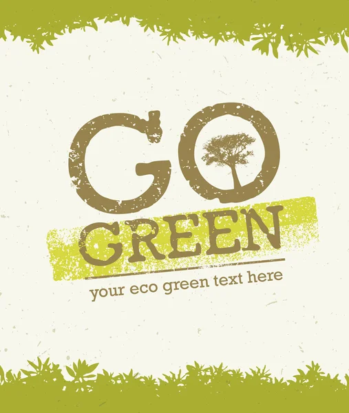 Affiche créative Go Green — Image vectorielle