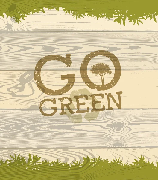 Gå grønt kreativt innlegg – stockvektor