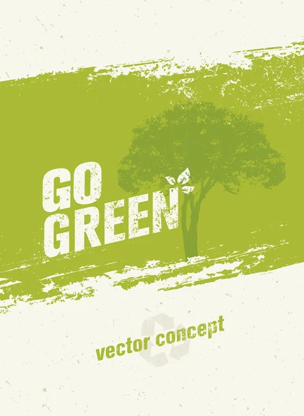 Go Green Plakatgestaltung — Stockvektor
