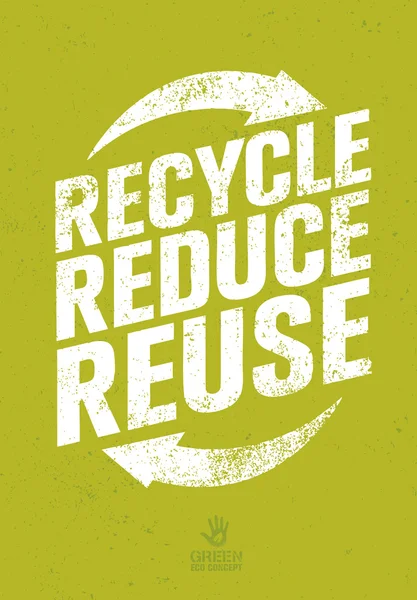 Recycle verminderen hergebruik Concept — Stockvector