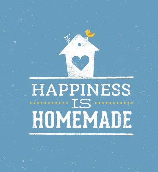 Happiness Is Homemade Quote — Stock Vector