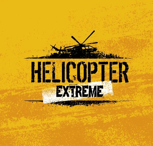 Helicóptero Extreme Ride Banner criativo — Vetor de Stock