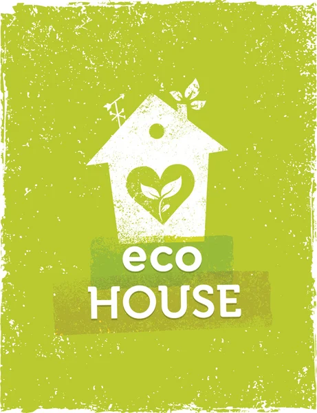 Eco Green House koncepcja kreatywnych — Wektor stockowy