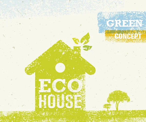 Eco House Green Concepto creativo — Archivo Imágenes Vectoriales