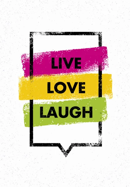 Live, Love, Laugh Quote - Stok Vektor