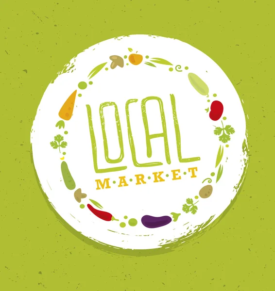 Local Food Market — Stock Vector