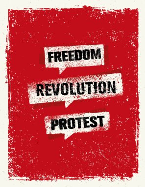 Özgürlük, devrim, protesto kabarcıklar