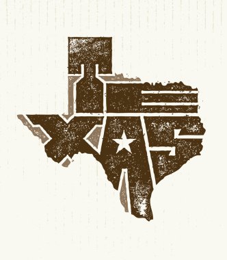 Texas State Creative Typography Lettering clipart