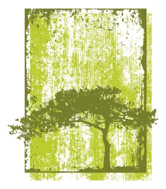 Eco ağaç Grunge doğal kavramı