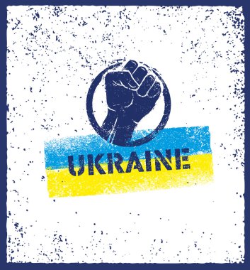 Ukraine Revolution Fist Creative Sign clipart